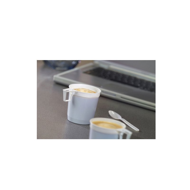 STARPAK gobelets à café en plastique, 0,25 litre, blanc, 40 pièces