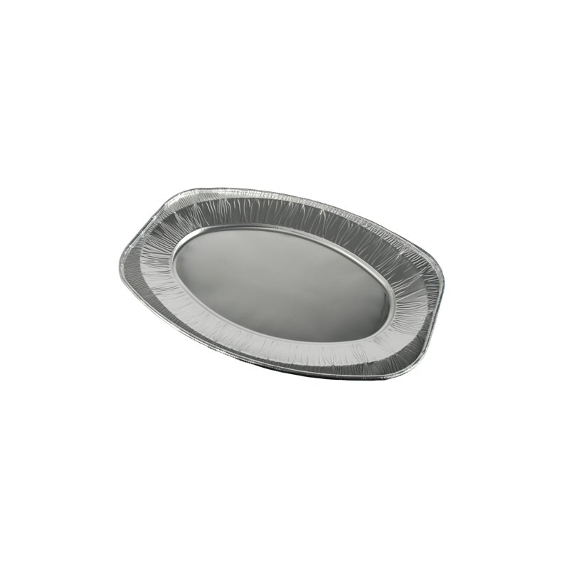 STARPAK aluminium serveerplateau ovaal, zilver, 10 stuks