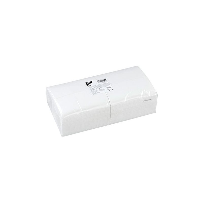 PAPSTAR Serviettes Bistro, 33×33 cm, blanc, 2 plis, 250 pièces