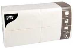 PAPSTAR servetten bistro, wit, 33×33 cm, 2-laags, 250 stuks