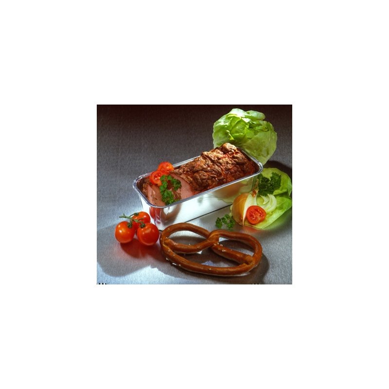 STARPAK moule de cuisson rectangulaire aluminium, argent, 230×102×60 mm, 5 pièces