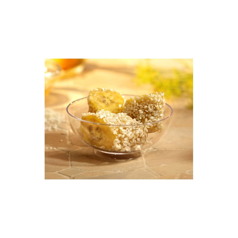STARPAK round finger food dishes, transparent, 50 pieces