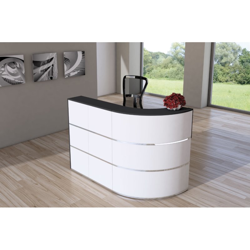 kerkmann boogbalie Cento 1, wit/antraciet, 1800×800×1100 mm, hout/staal constructie