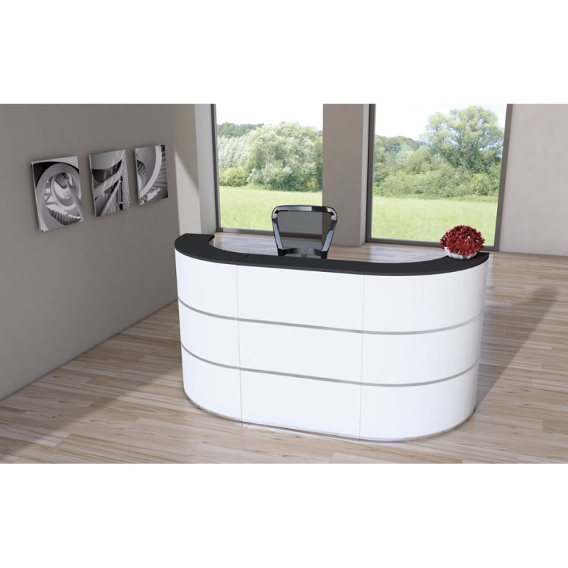 kerkmann boogbalie Cento 3A, wit/antraciet, 2600×800×1100 mm