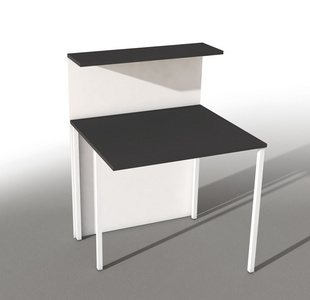 kerkmann uitbreidingselement balie Cento, 100×80×110 cm, wit/antraciet