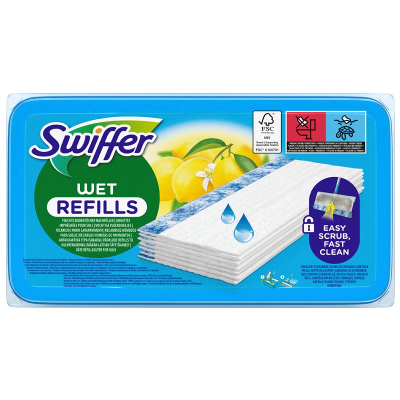 Swiffer vochtige vloerdoekjes navulling, citrusgeur, 24 stuks