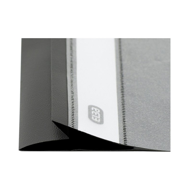 Oxford A4 folder with fold, black polypropylene, transparent front cover