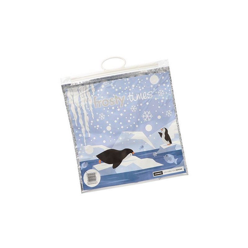 STARPAK sac isotherme Frosty Times, bleu clair/blanc, réutilisable, 12 litres, 47×43 cm