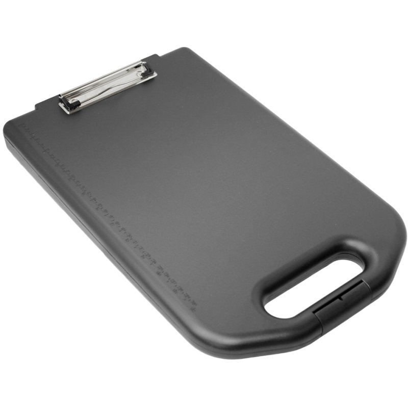 Wonday clipboard with storage compartment, A4, black, 3 mm clip capacity