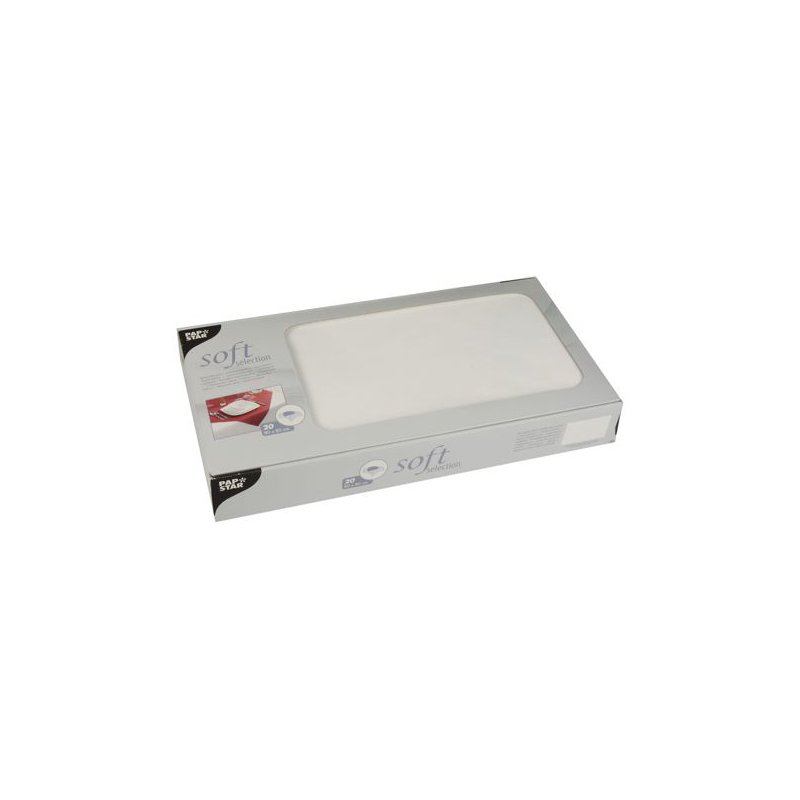 STARPAK nappe soft selection, blanc, 80×80 cm, 20 pièces