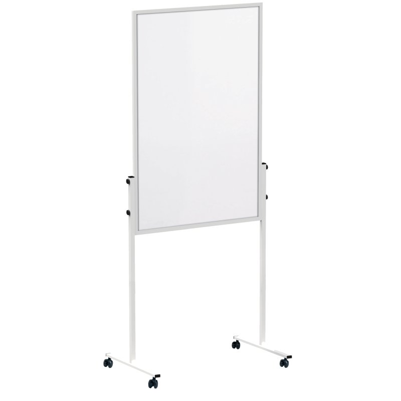 MAUL table de modération MAULsolid, 1200×750 mm, hauteur 1900 mm, plastique blanc