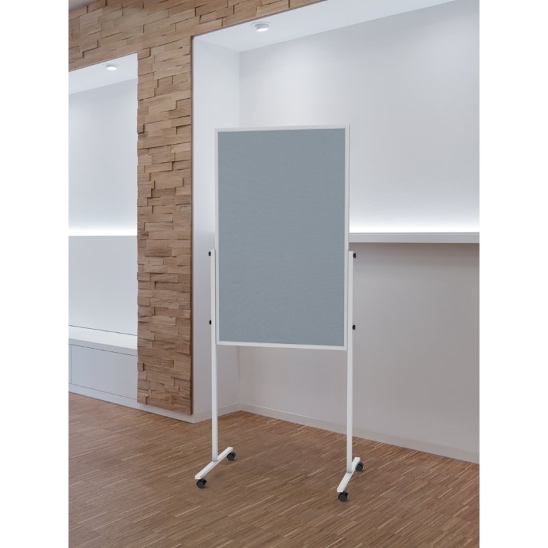 MAUL table de modération MAULsolid, 1200×750 mm, hauteur 1900 mm, plastique blanc