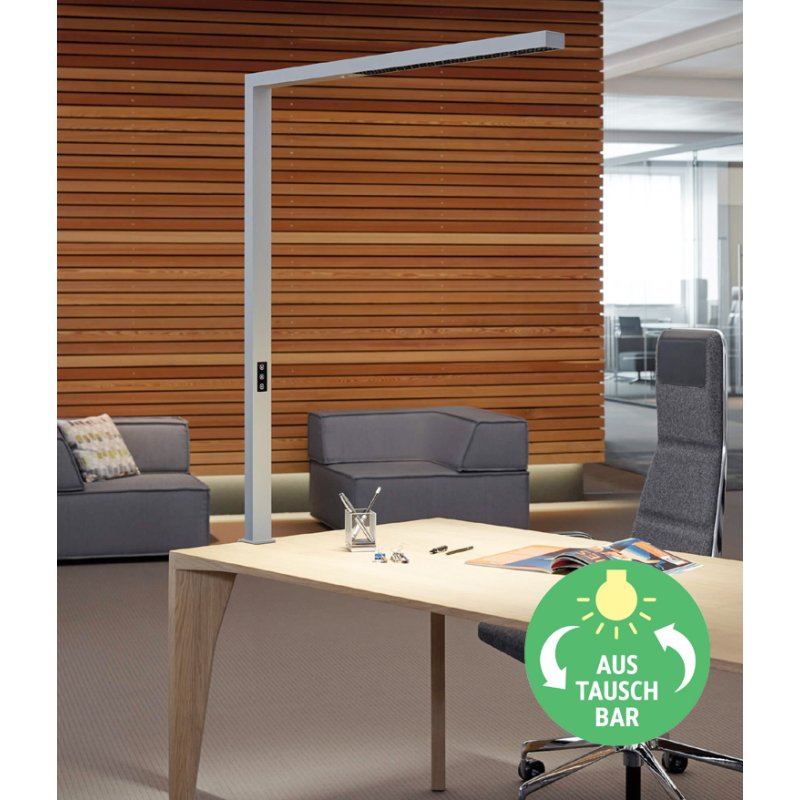 MAUL Lampe de travail LED MAULsirius, capteur, pince, argent