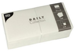 PAPSTAR cocktailservetten, zwart, 24×24 cm, 3-laags, 150 stuks