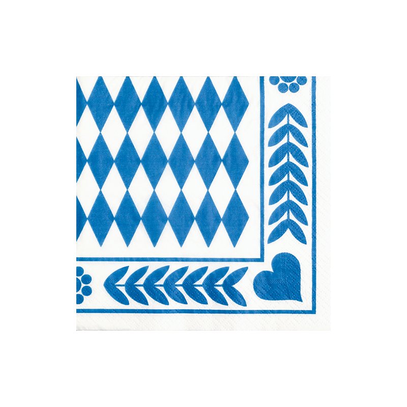 PAPSTAR serviettes Bavarois Bleu, 40×40 cm, 3 plis, 50 pièces
