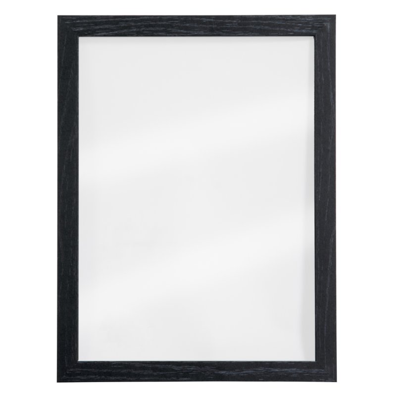 Securit tableau noir WOODY, verre avec cadre bois, noir, 300×400 mm