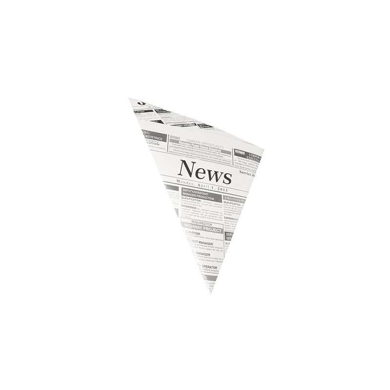 PAPSTAR newsprint cone bags, black/white, grease-proof, compostable, 1000 pieces