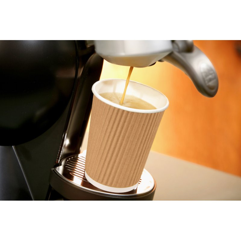 PAPSTAR drinkbekers ripple wall, 0,3 L, beige, 10 stuks