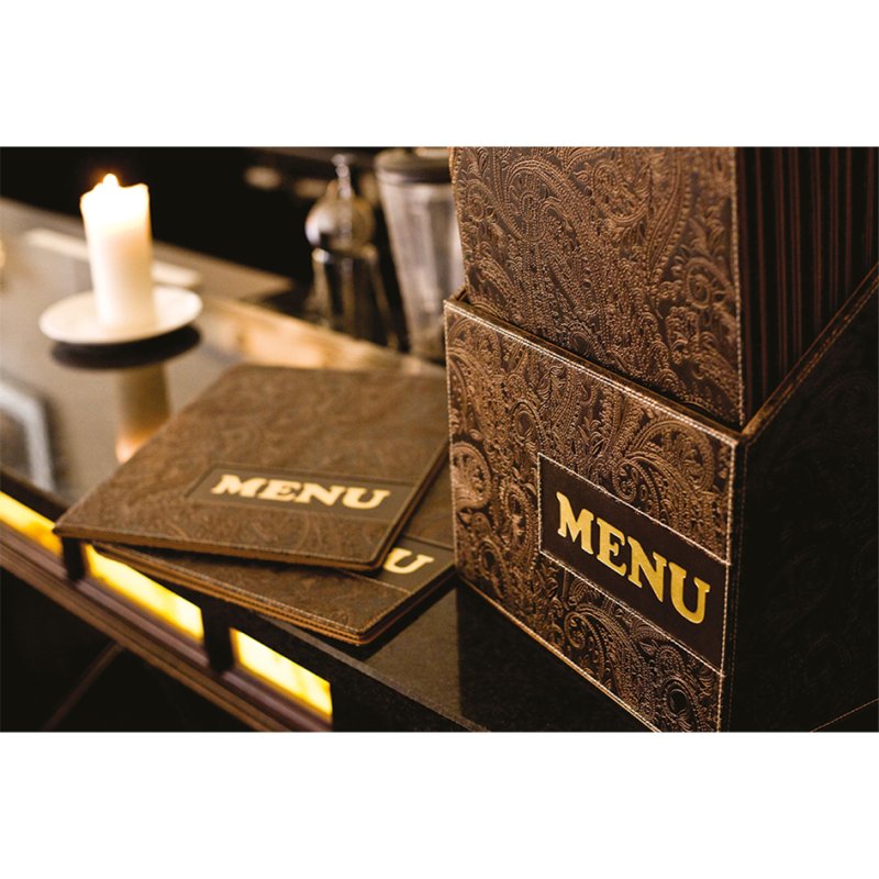 Securit chemises à menus Design Paisley, A4, 10 pièces