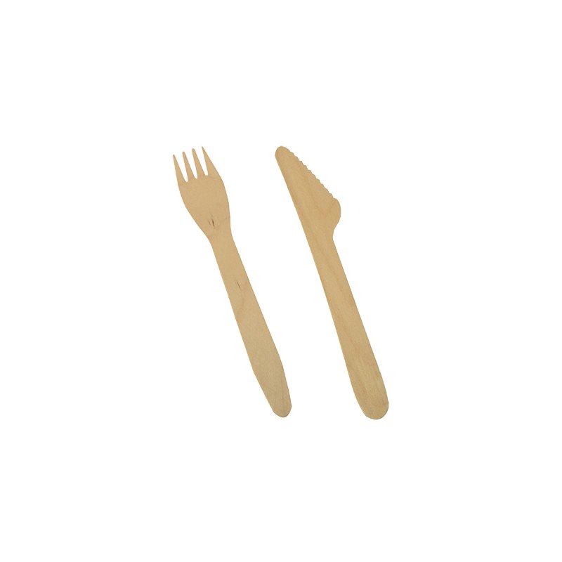 PAPSTAR couverts en bois pure, bouleau, 165 mm, 500 pièces