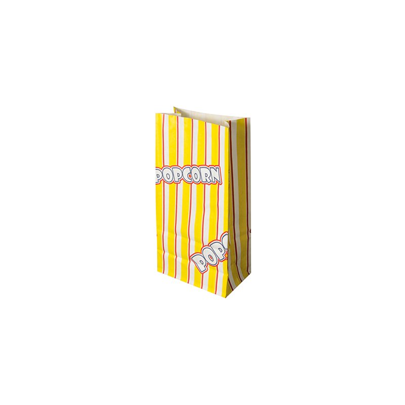 PAPSTAR sachets à popcorn papier kraft, 205×105×60 mm, résistant à la graisse, 100 pièces