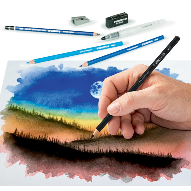 STAEDTLER coffret dessin Aquarel Aventure Créative, 18 pièces