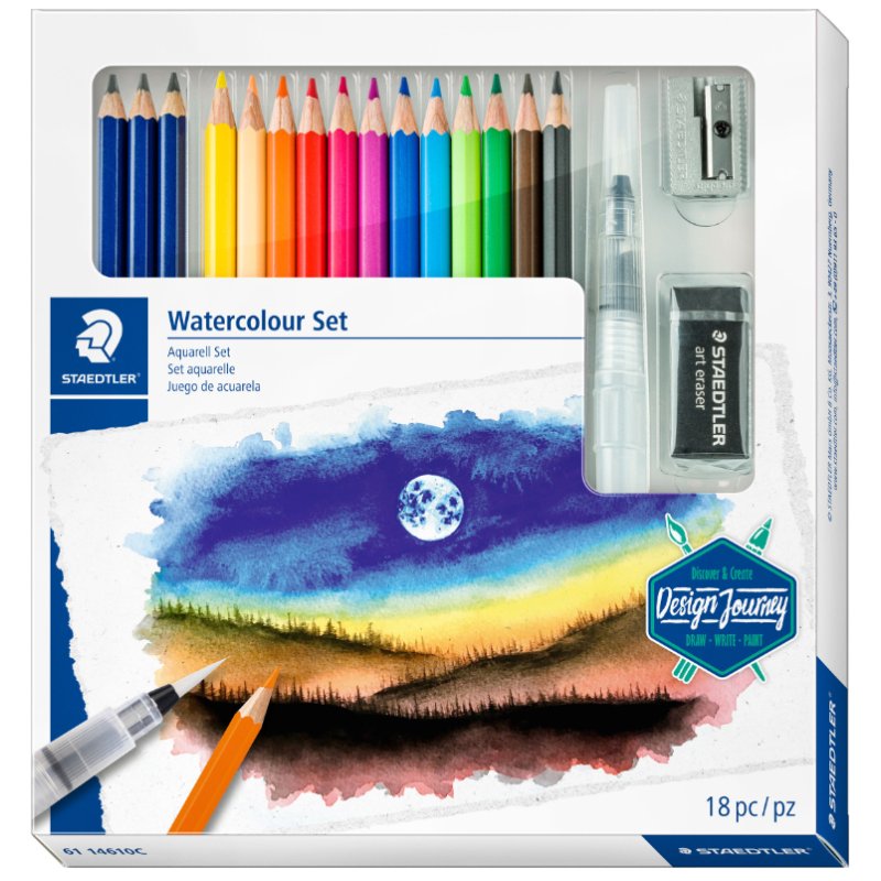 STAEDTLER coffret dessin Aquarel Aventure Créative, 18 pièces