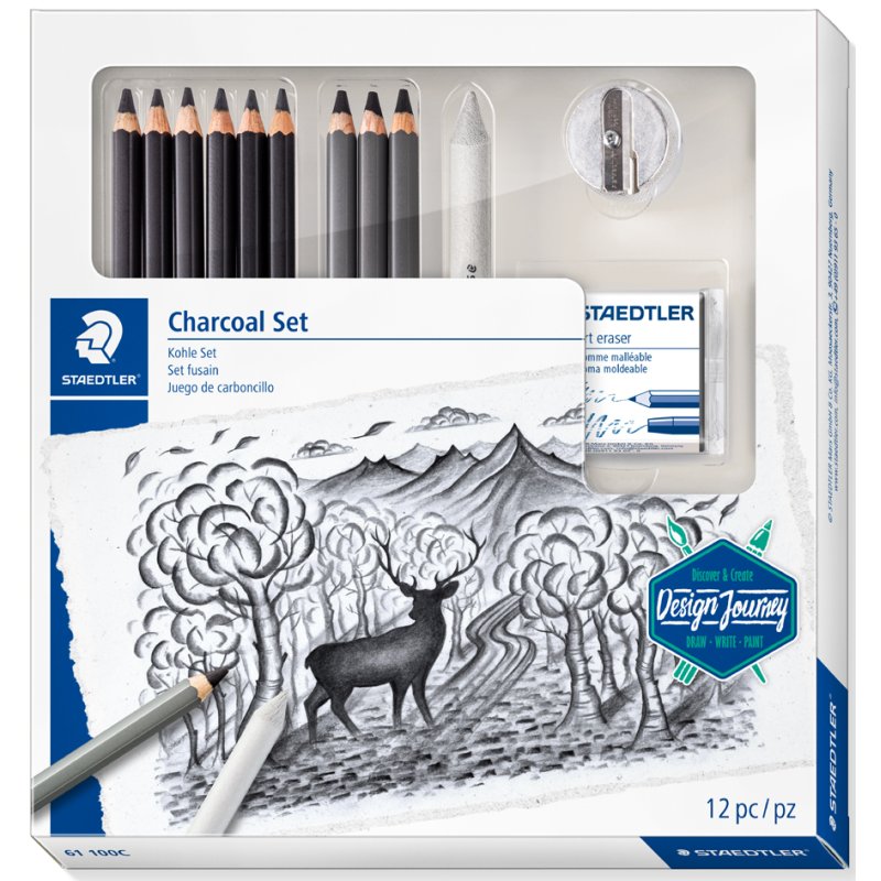 STAEDTLER set de dessin fusain Design Journey, 12 pièces