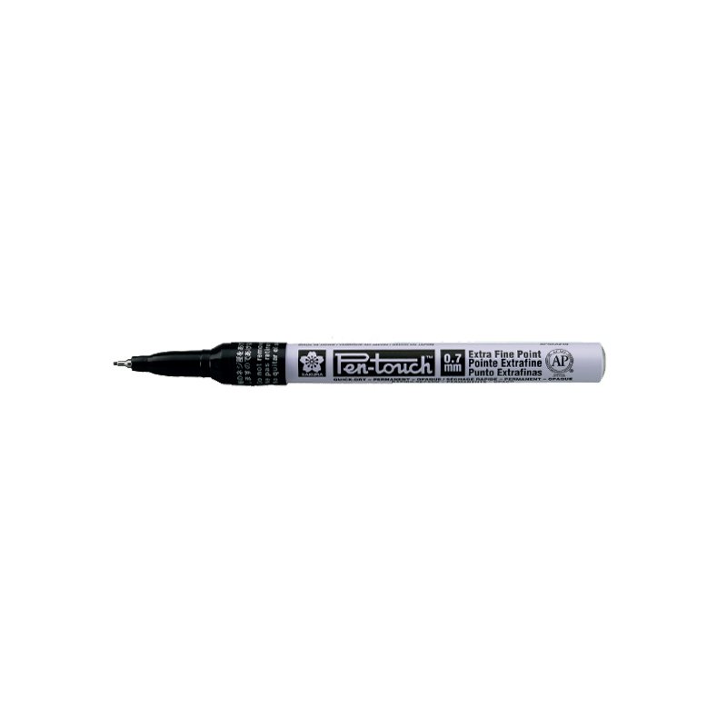 SAKURA marqueur permanent Pen-touch Extra Fin, jaune fluorescent, 0,7 mm