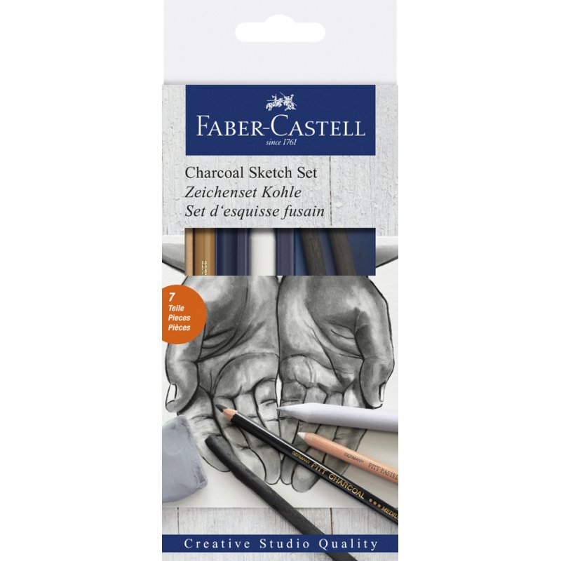 Faber-Castell drawing pencil set PITT, 7-piece, drawing set