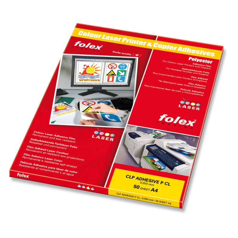 FOLEX transparante zelfklevende laserfolie A4, 50 vel