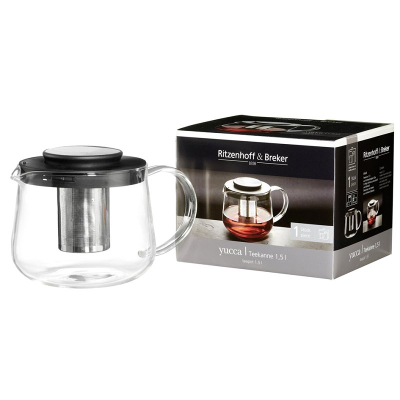 Ritzenhoff & Breker théière en verre YUCCA, transparent, verre résistant à la chaleur