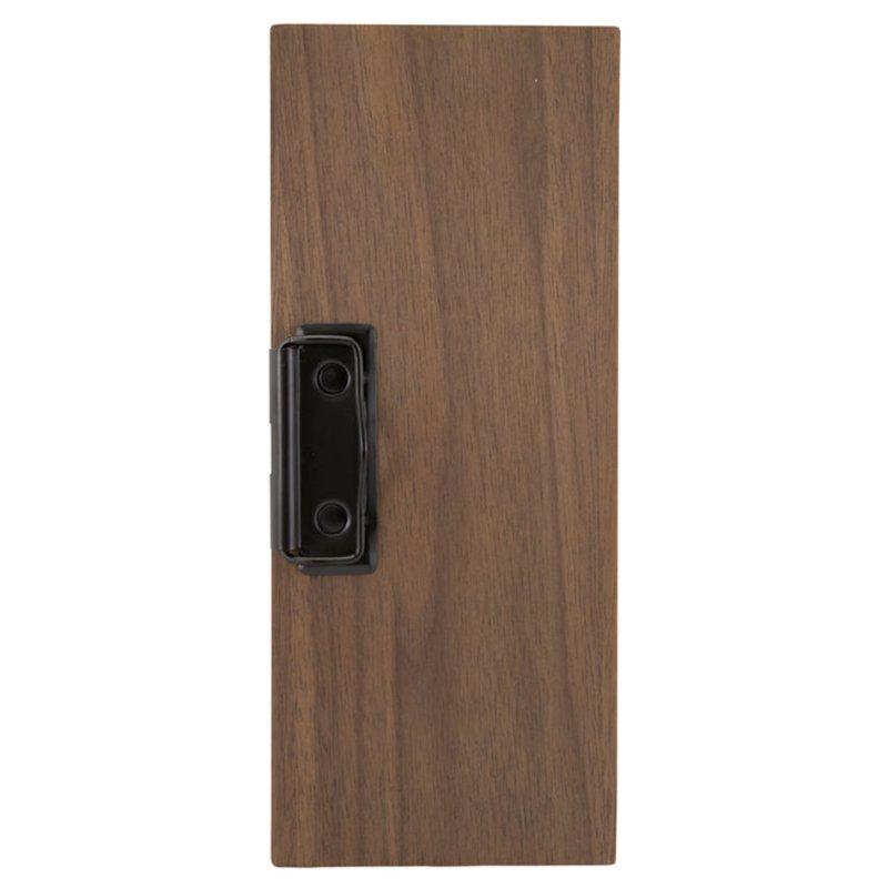 Securit presse-papiers WALNUT, bois de noyer, pince noire, 100×240 mm