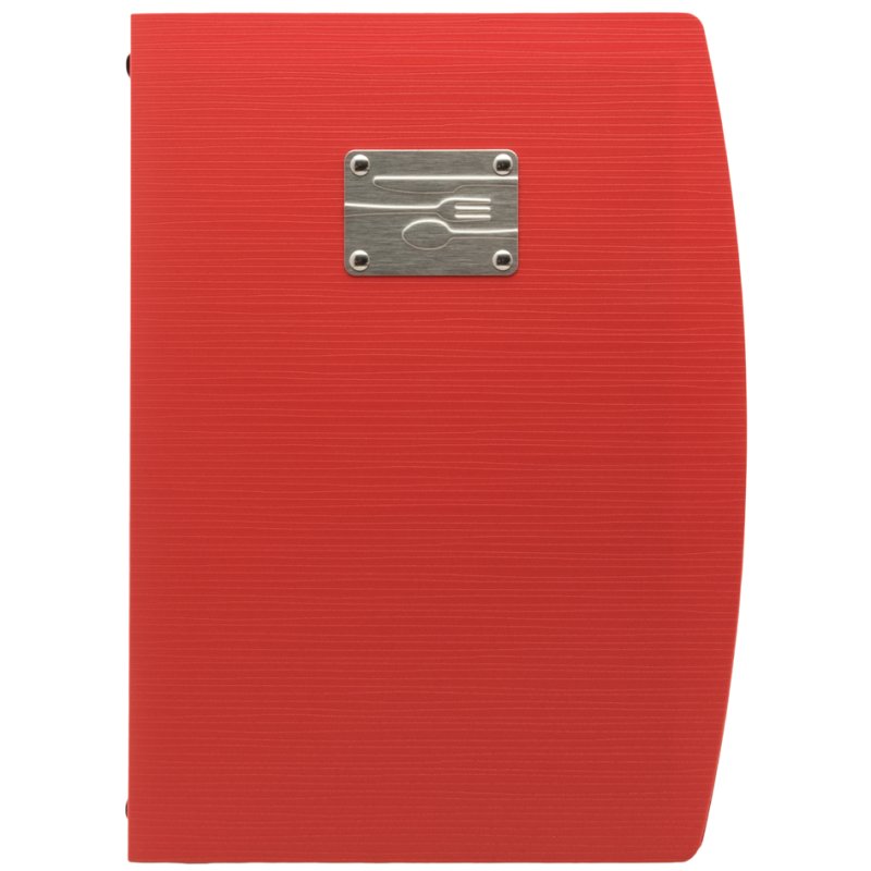 Securit menumap Rio Besteck, A4, rouge, plastique