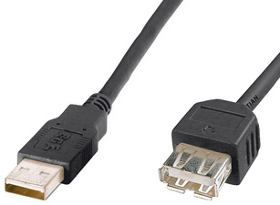 DIGITUS USB 2.0 verlengkabel, zwart, 1,8 meter