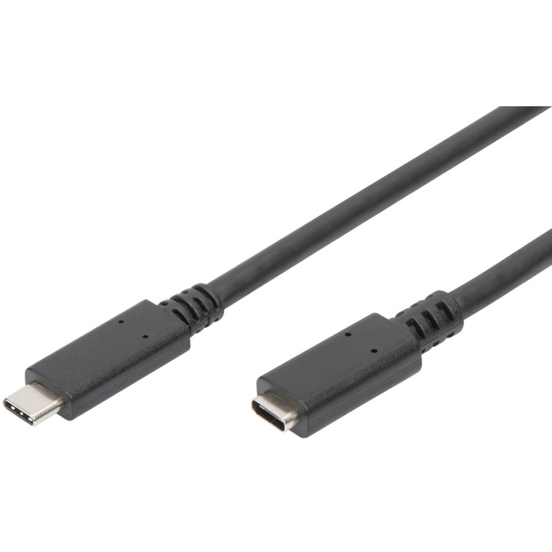 DIGITUS Câble rallonge USB 3.1, noir, 0,7 mètre, USB-C