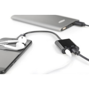 DIGITUS USB-C splitterkabel met 3,5 mm jack aansluiting, 0,2 m