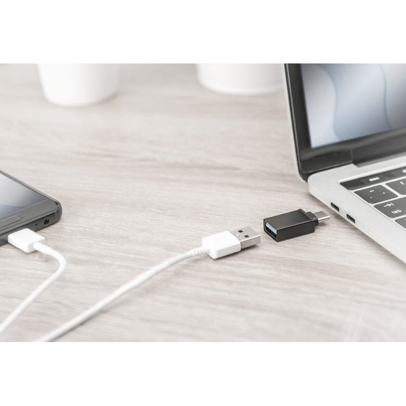 DIGITUS USB-C to USB-A adapter, black, 5 Gbps