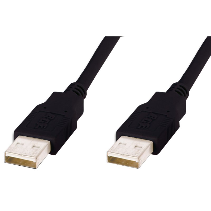 DIGITUS Câble USB 2.0 USB-A vers USB-A, noir, 1,0 mètre