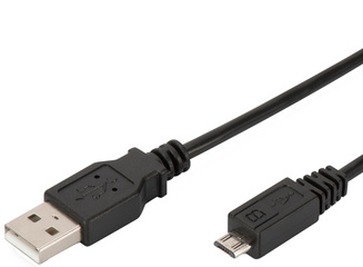 DIGITUS USB 2.0 kabel, USB-A naar Micro USB-B, zwart, 3 meter