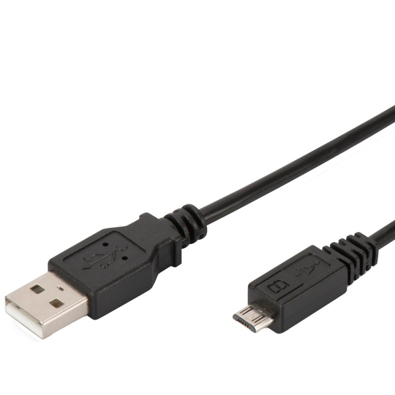 DIGITUS Câble USB 2.0 USB-A vers Micro USB-B, noir, 1,0 mètre