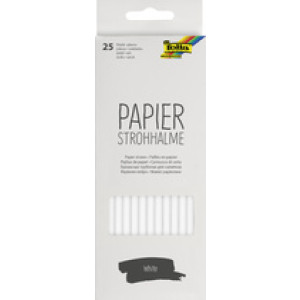 folia papieren rietjes kraft, natuurkleur, 200 mm, 25 stuks