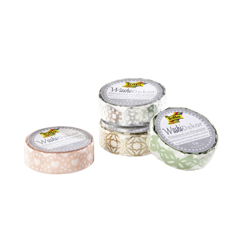 folia washi tape vlinders, groen, 15 mm × 5 m