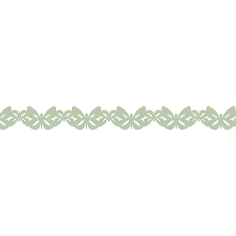 folia washi tape vlinders, groen, 15 mm × 5 m