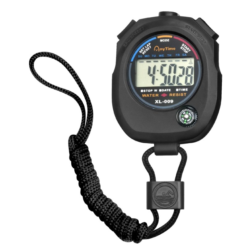 Wonday alarm stopwatch, black, timer mode, compass mode