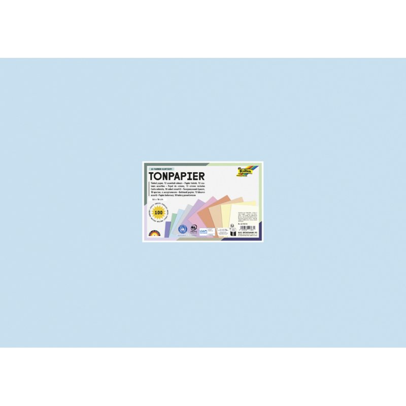 folia gekleurd karton pasteltinten, 500×700 mm, 130 g/m², 100 vel
