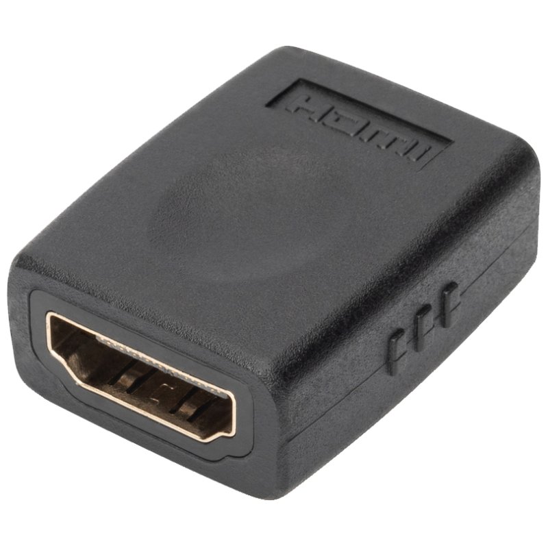 DIGITUS HDMI adapter coupler, black, 4K/Ultra HD, nickel-plated