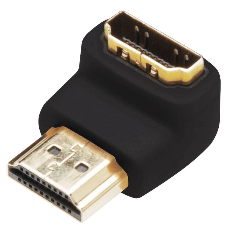 DIGITUS Adaptateur HDMI coudé, 90 degrés, HDMI-A, noir