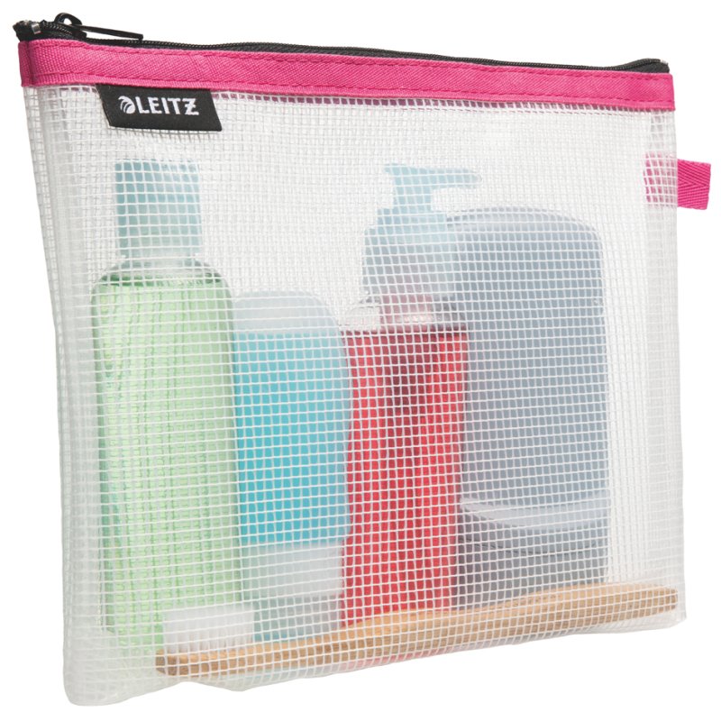 Leitz trousse de toilette WOW voyageur, transparent/bleu, 240×170 mm