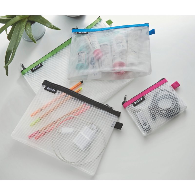 LEITZ WOW Traveller zip pouch set, 4-piece, water-repellent, EVA film